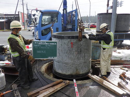 組立マンホール設置